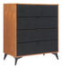 Zarif Chest Black & Walnut