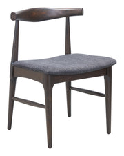 Tuzka Dining Chair (Set of 2) Gray & Espresso