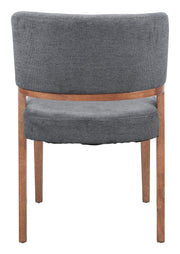 Sunobu Dining Chair (Set of 2) Azure Gray & Walnut