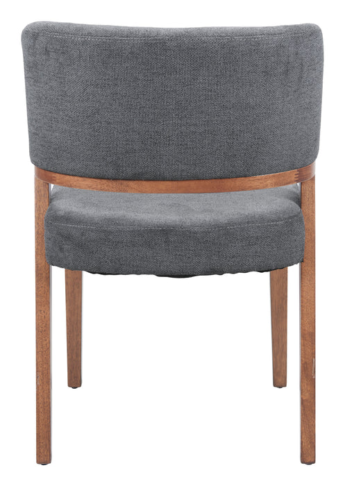 Sunobu Dining Chair (Set of 2) Azure Gray & Walnut