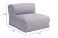 Luanda Middle Chair Gray