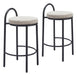 Sisal Counter Stool (Set of 2) Beige Tweed