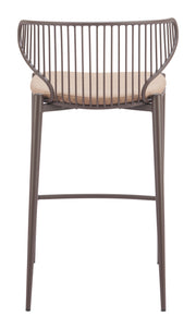 Silues Counter Stool (Set of 2) Taupe & Brown