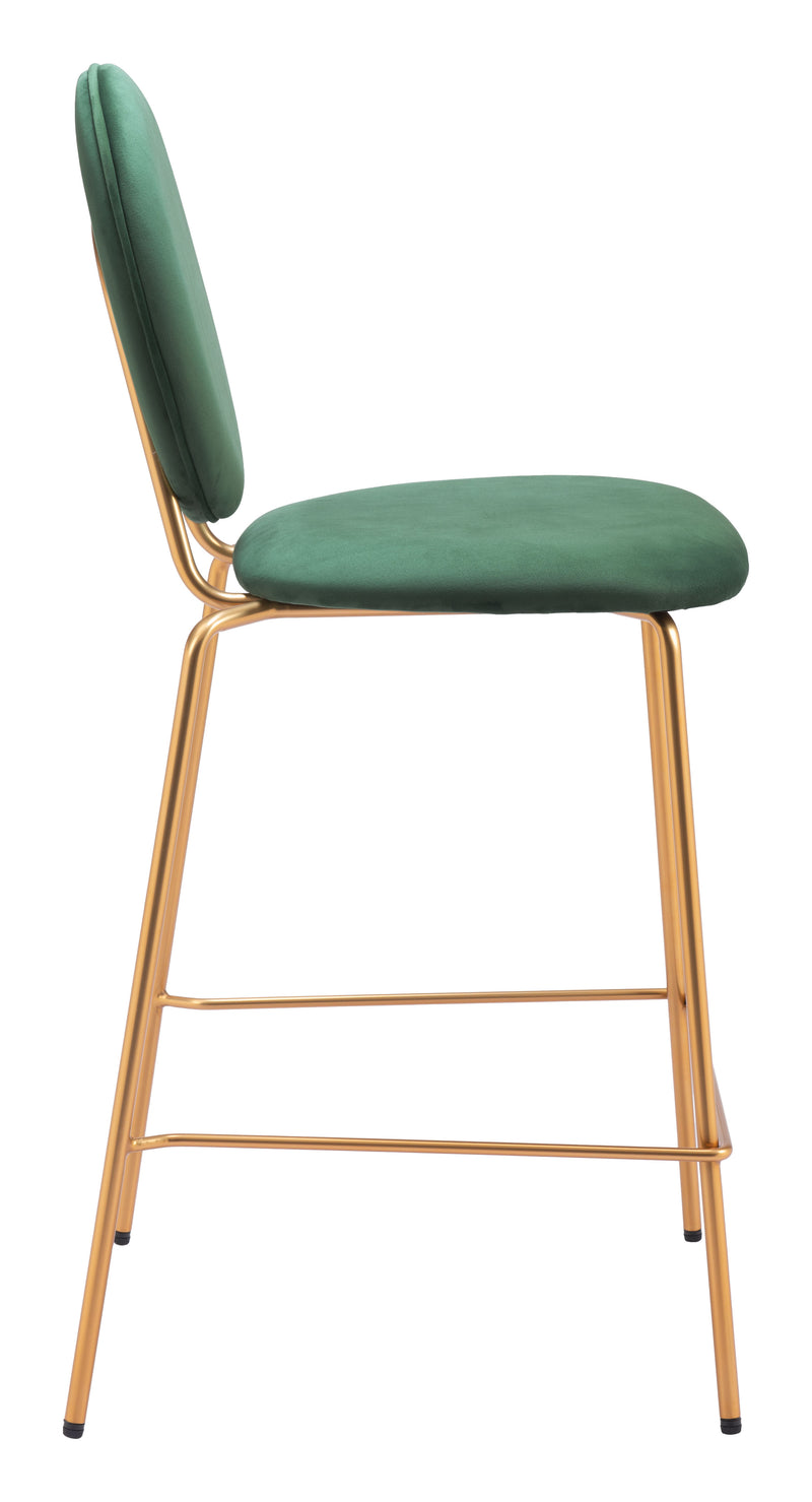 Odessa Counter Stool (Set of 2) Green & Gold