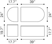 Ormara Coffee Table Set (2-Piece) White & Black