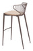 Silues Barstool (Set of 2) Taupe & Brown
