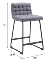 Pago Counter Stool (Set of 2) Gray