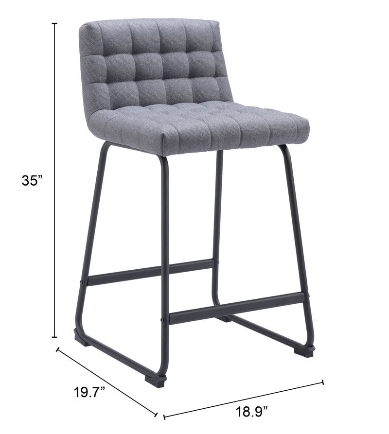 Pago Counter Stool (Set of 2) Gray
