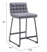 Pago Counter Stool (Set of 2) Gray