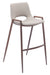 Desi Barstool (Set of 2) Beige & Walnut