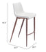 Magnus Barstool (Set of 2) White & Walnut