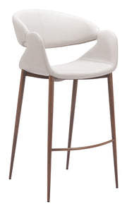 Limay Barstool Beige & Walnut