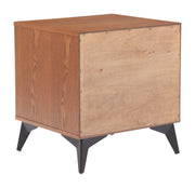 Zarif Nightstand Black & Walnut