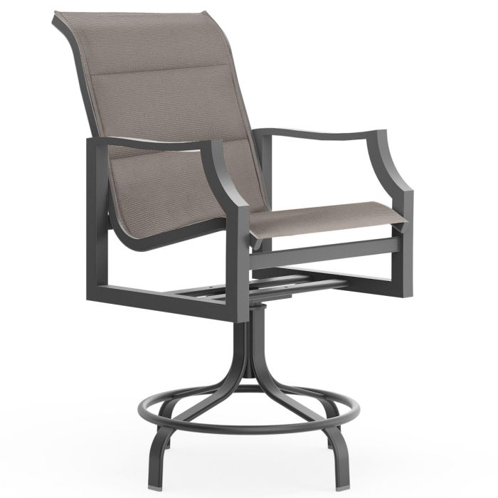 Nico Low back swivel counter stool - padded sling