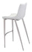 Magnus Barstool (Set of 2) White & Silver