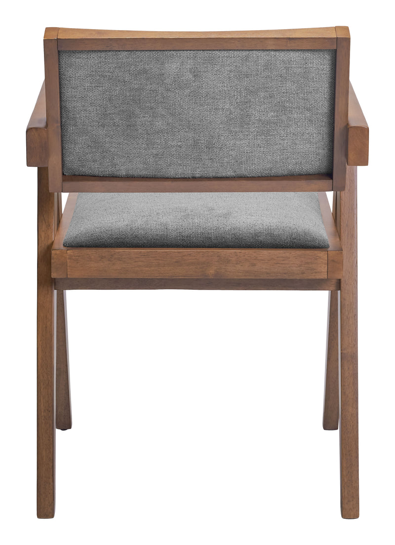 Delhi Dining Chair (Set of 2) Gray & Walnut