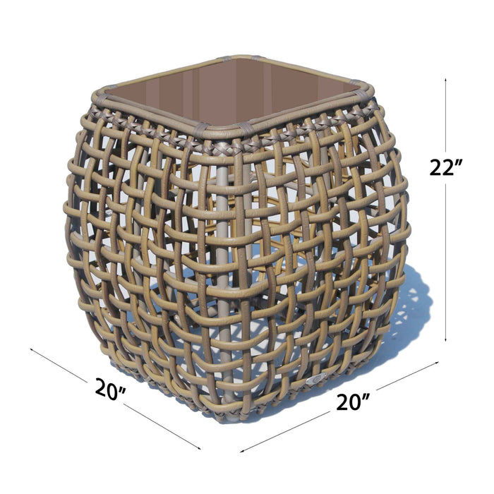 Dynasty Side Table with Glass11