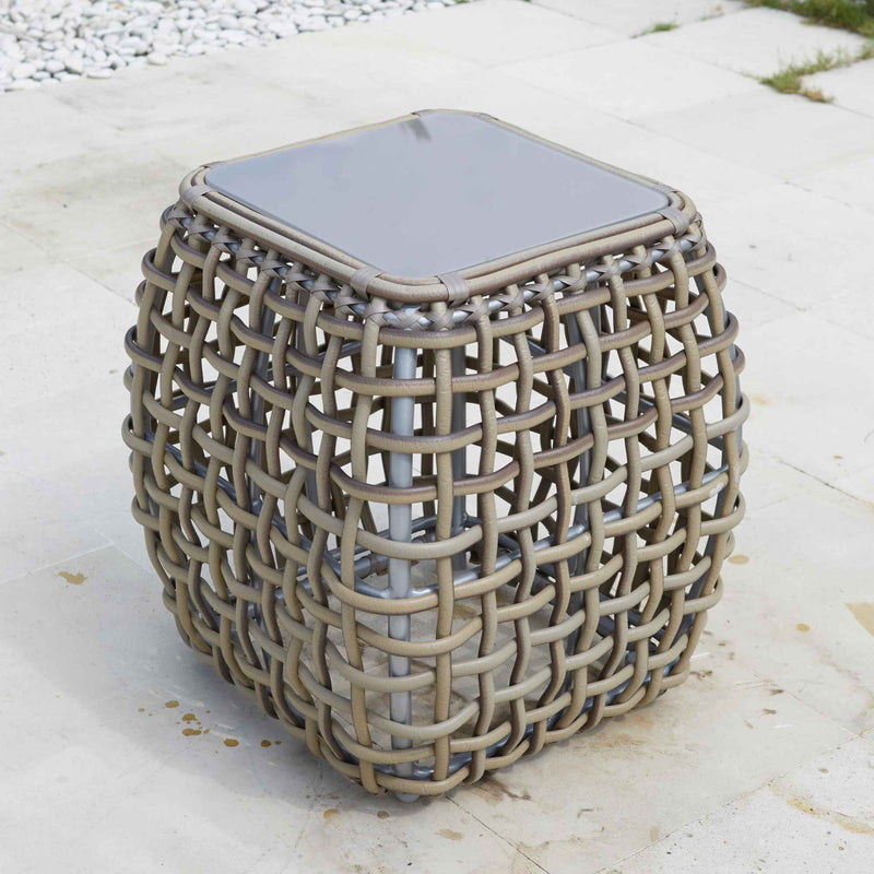 Dynasty Side Table with Glass