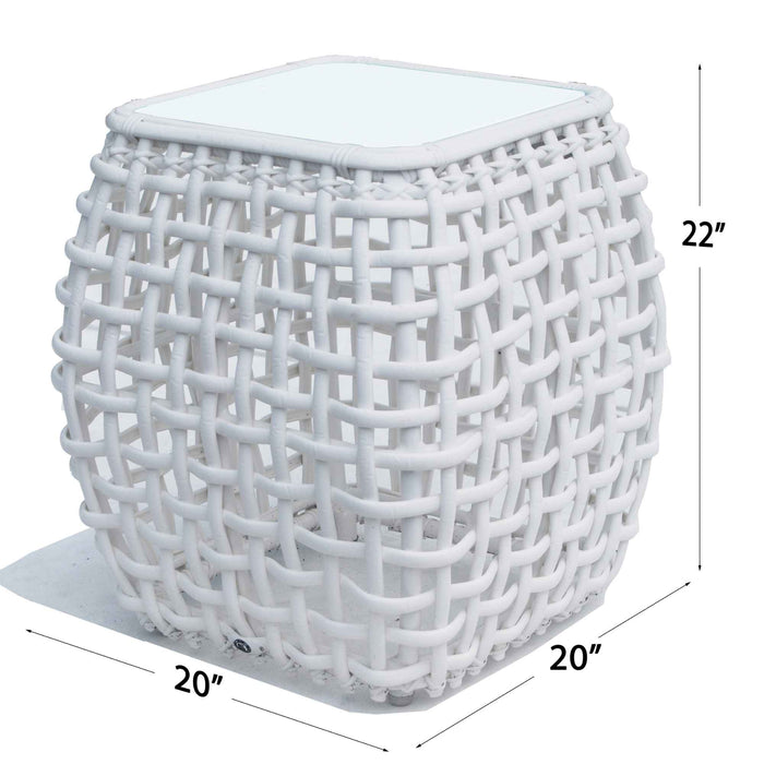 Dynasty Side Table with Glass12