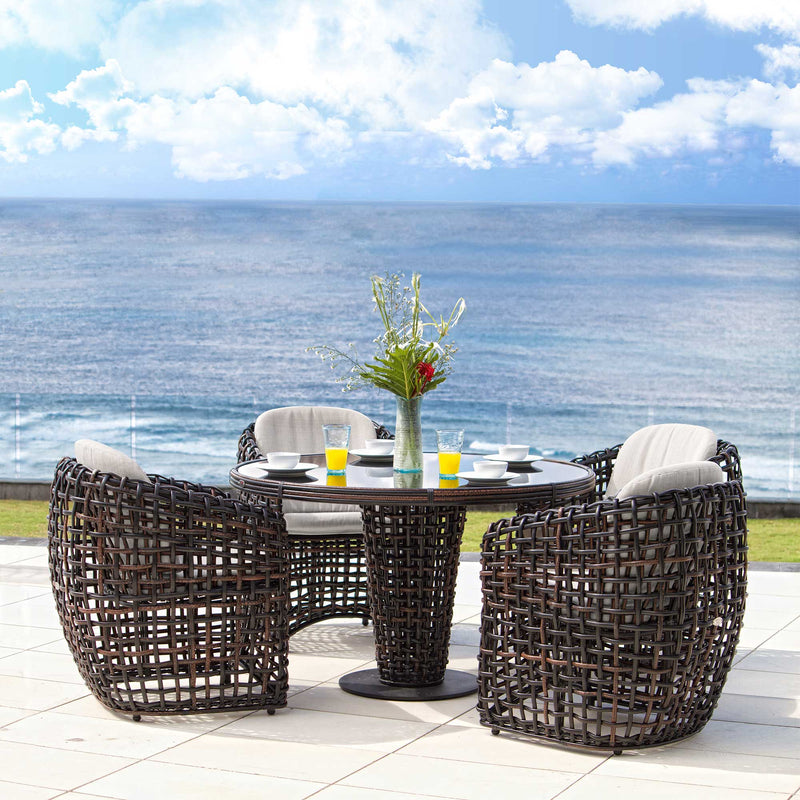Dynasty 5-Piece Dining Set with Sunbrella Cushion