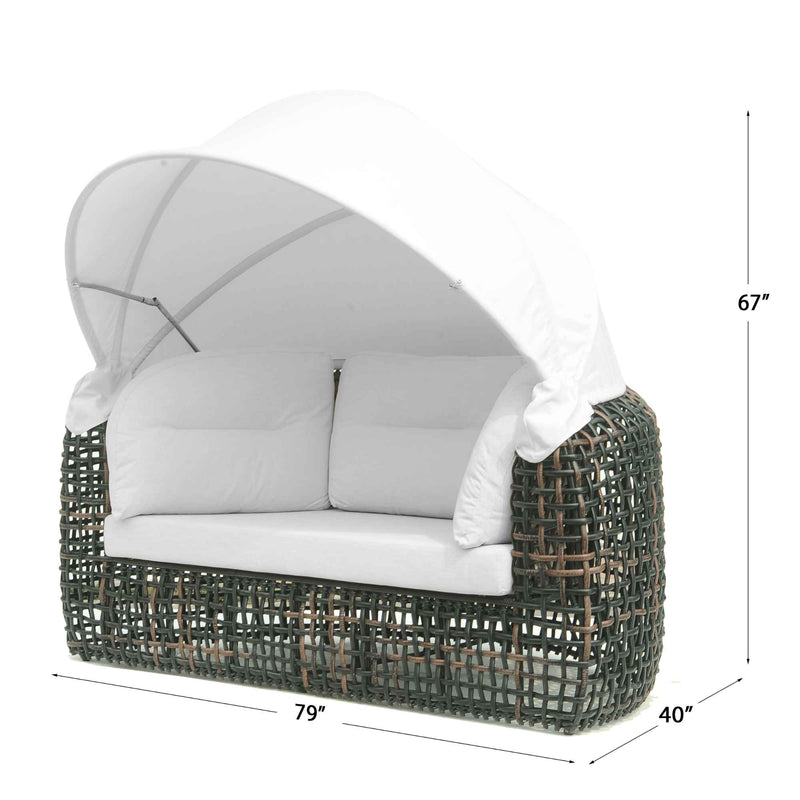 Dynasty Daybed with Canopy and Sunbrella Cushions