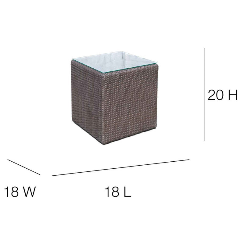 Anibal Side Table with Glass