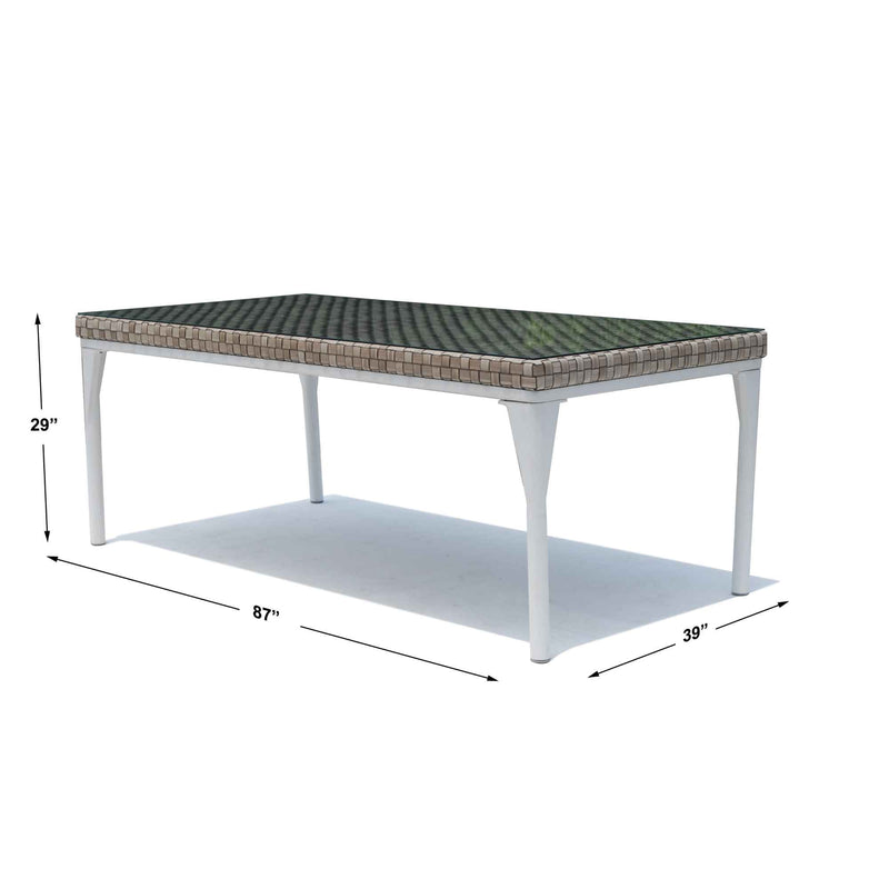 Brafta Rectangular Table with Glass
