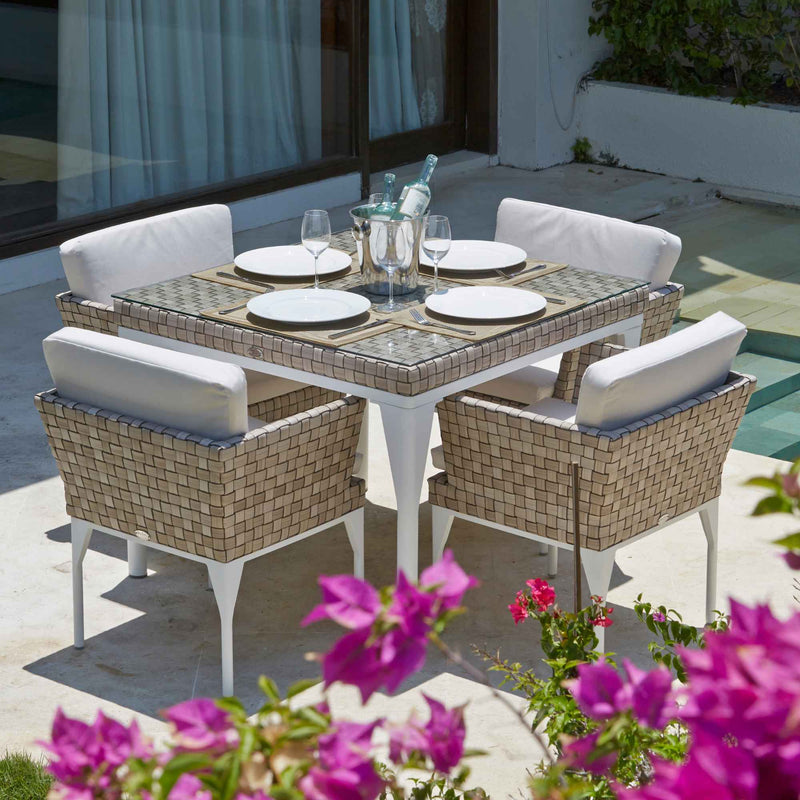 Brafta 5-Piece Dining Set with Sunbrella Cushions