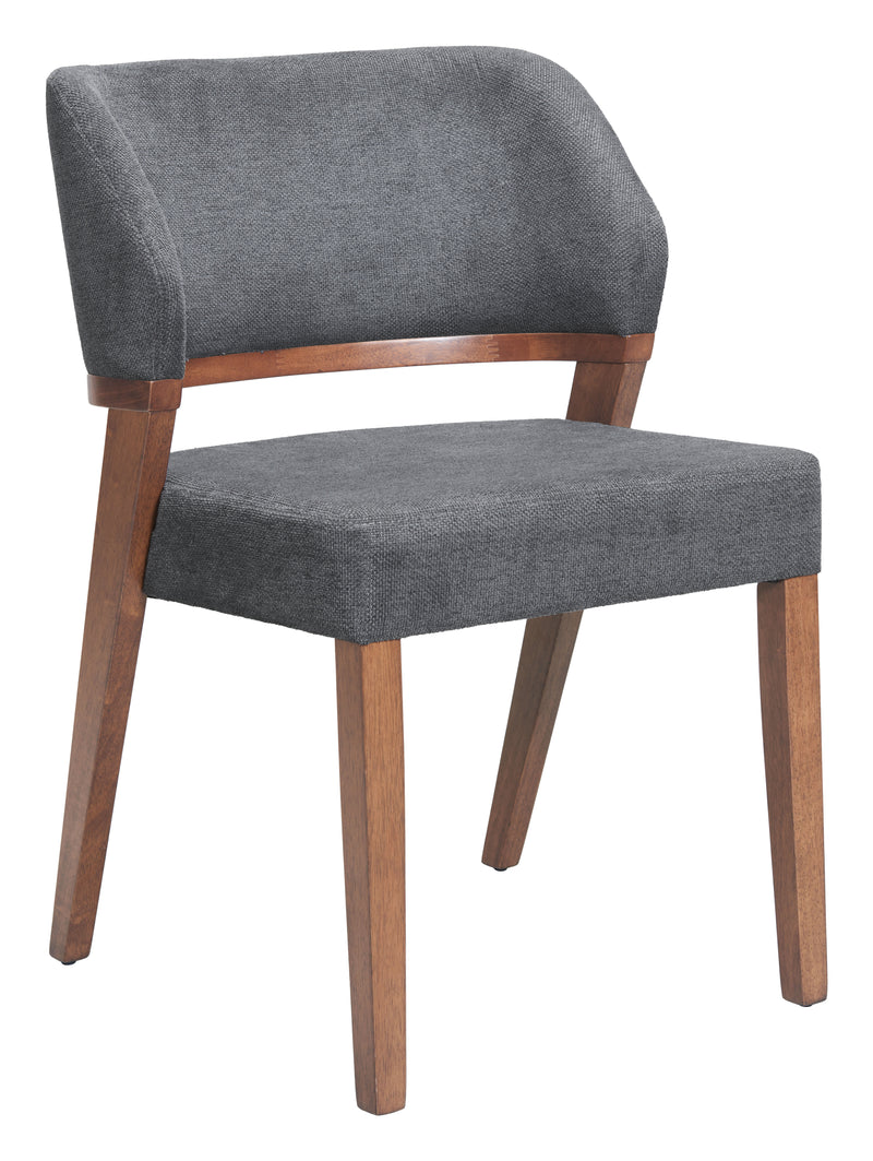 Sunobu Dining Chair (Set of 2) Azure Gray & Walnut