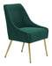 Maxine Dining Chair Green & Gold