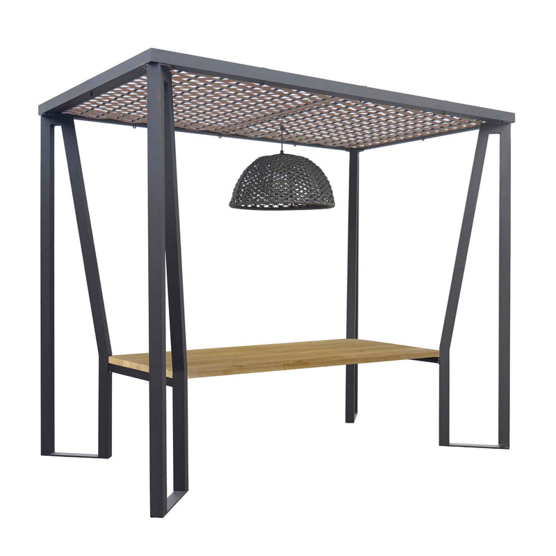 Horizon 10FT Pergola w/Teak Table & Lamp