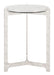 Barmas Side Table White & Silver
