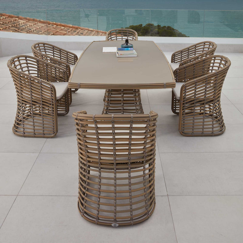 Ruby 7-Piece Dining Set with Sunbrella Cushions