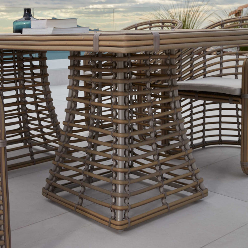 Ruby Rectangular Dining Table with Glass