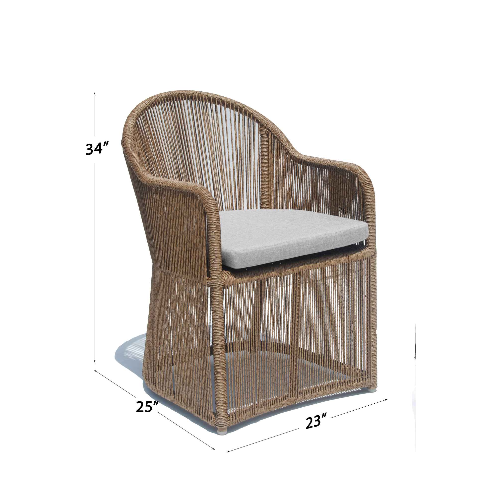 Calixto Dining Armchair with Sunbrella Cushion