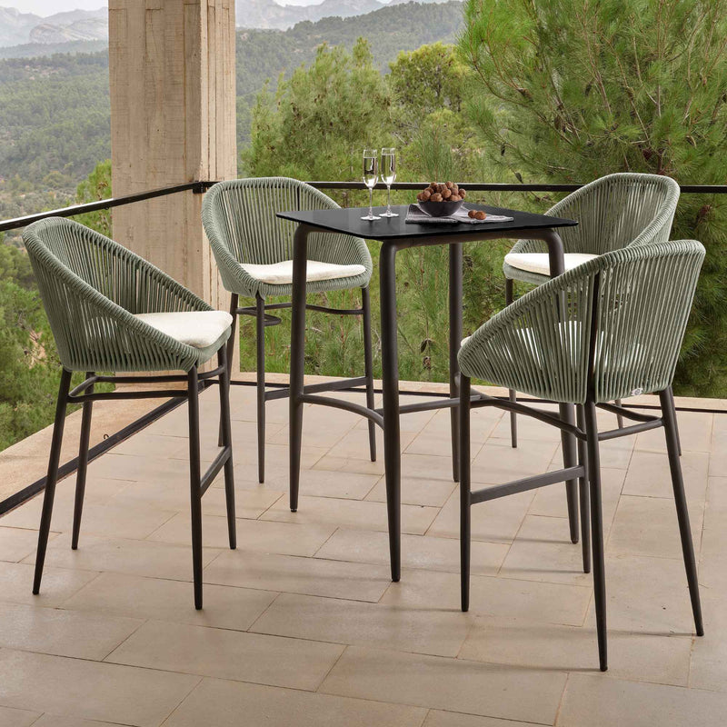 Rodona 5-Piece Pub Set with Sunbrella Cushions