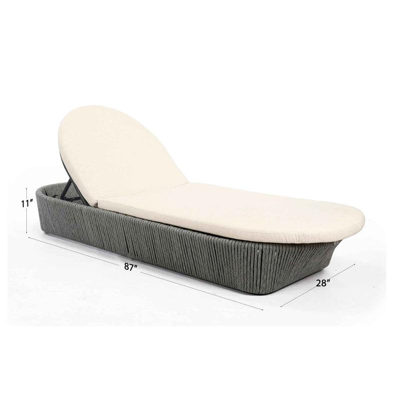 Boston Chaise Lounger with Sunbrella Cushion