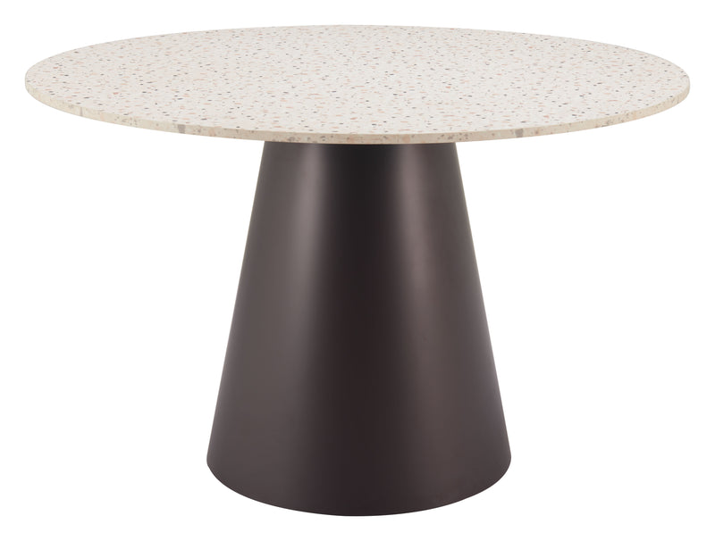 Jorf Dining Table Beige & Bronze