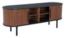Koriana Entertainment Stand Black & Walnut