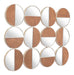 Cycle Round Mirror Gold & Walnut