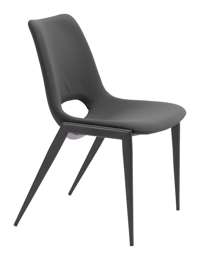 Desi Armless Dining Chair (Set of 2) Black