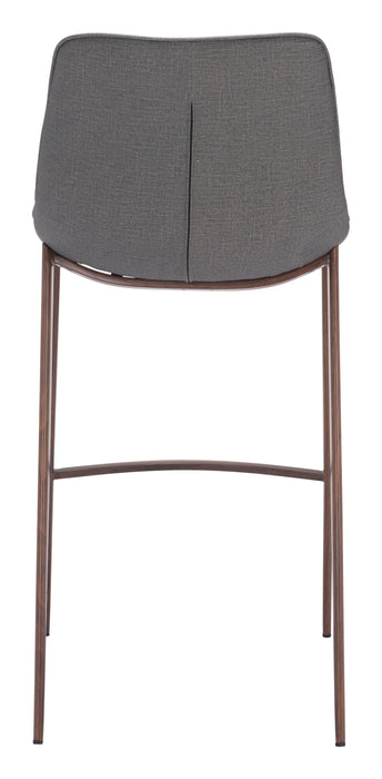 Magnus Barstool (Set of 2) Slate Gray & Walnut