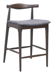 Tuzka Counter Stool (Set of 2) Gray & Espresso