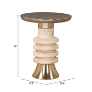 Ringar Side Table Gold & Natural