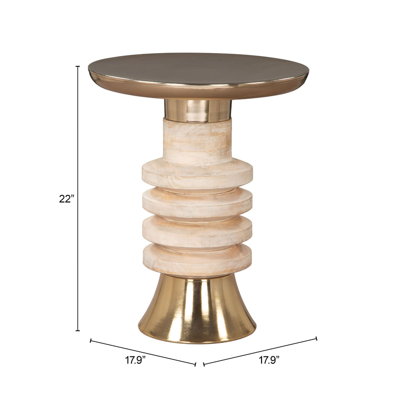 Ringar Side Table Gold & Natural