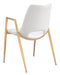 Desi Dining Chair (Set of 2) White & Gold