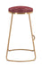 Bree Barstool (Set of 2) Burgundy & Gold