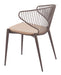 Silues Dining Chair (Set of 2) Taupe & Brown