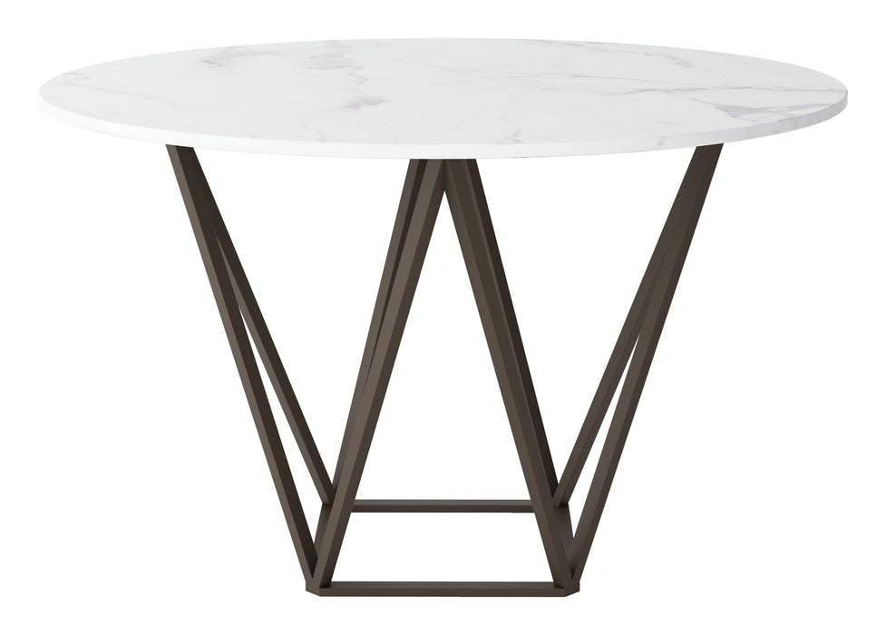 Tintern Dining Table White & Antique Bronze