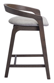 Troy Counter Stool (Set of 2) Dove Gray & Espresso